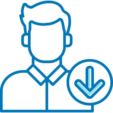 avatar erkek simgesi ana hatlar biçiminde