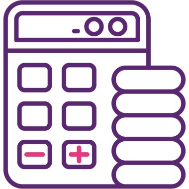 Hesap makinesi. Web simgesi basit illüstrasyon