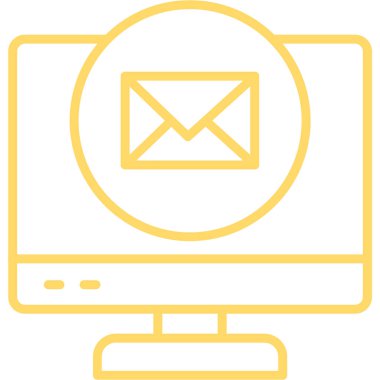 Bilgisayar. Web simgesi basit illüstrasyon