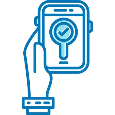 Akıllı telefon ve akıllı telefon ikonu. özet vektörü