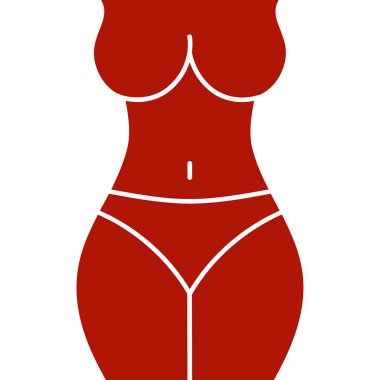 Seksi kırmızı iç çamaşırı. vektör.