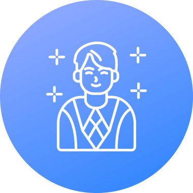 Moda Biçimli Avatar Simgesi İzole Arkaplan