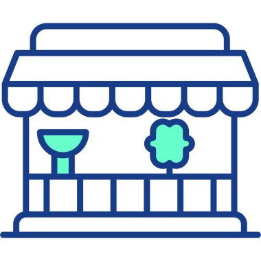 Dükkan. Web simgesi basit tasarım