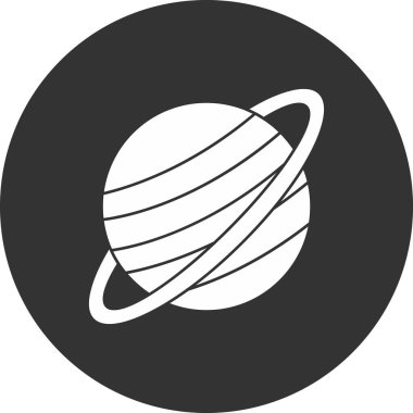 Gezegen vektör simgesi. Basit bir çizim. beyaz üzerine izole