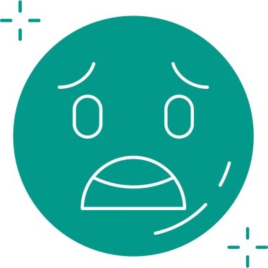 Ağlıyorum. Web simgesi basit illüstrasyon