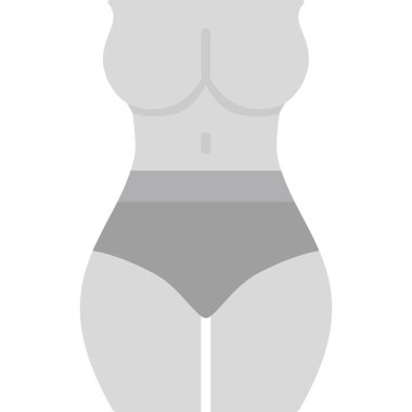 Kadın vücut ikonu. Web tasarımı için kadın vücut vektör simgesinin düz çizimi