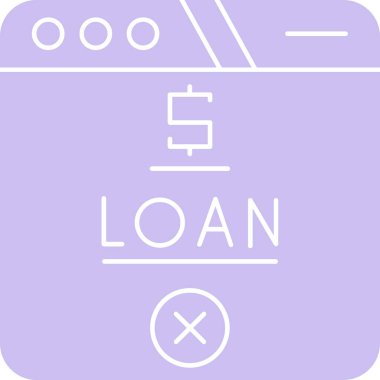 Borç. Web simgesi basit illüstrasyon