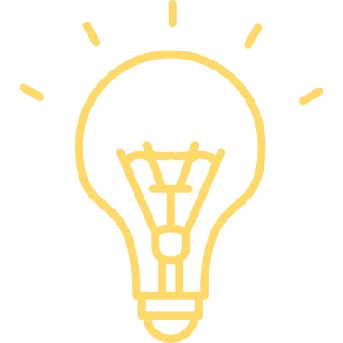 Ampul. Web simgesi basit illüstrasyon