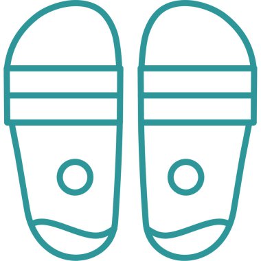 Terlik simge vektör çizim