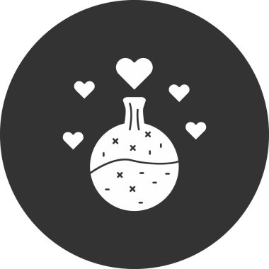 Aşk ve romantizm işaretinin vektör çizimi. Web simgesi ögesi ve web için sembol.