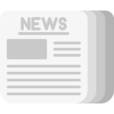 Gazete ikonu. Haber sembolü. gazete simgesi vektörü