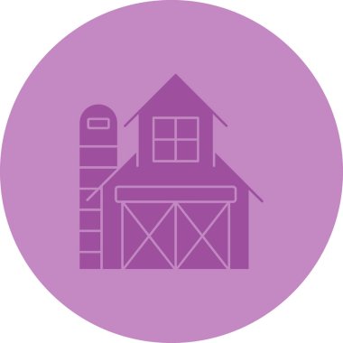 Ahır. Web simgesi basit illüstrasyon