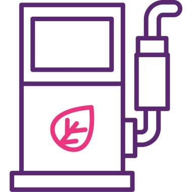 Benzin istasyonu. Basit resimleme