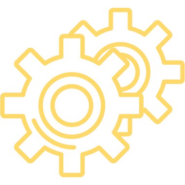 Dişliler. Web simgesi basit illüstrasyon