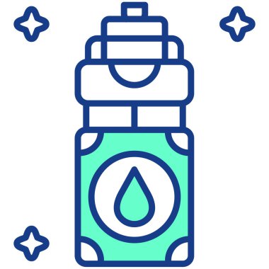 Bir su şişesi simgesinin vektör çizimi