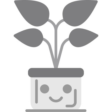 Bitki. Web simgesi basit illüstrasyon