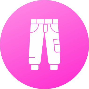 Pantolon. Web simgesi basit illüstrasyon