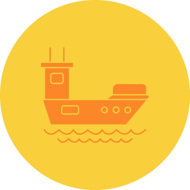 kargo gemisi simgesi vektör çizim logosu