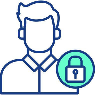 Adam kilidi. Basit resimleme