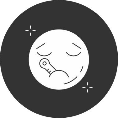 Moda Biçimli Üzgün Emoji Simgesi İzole Arkaplan