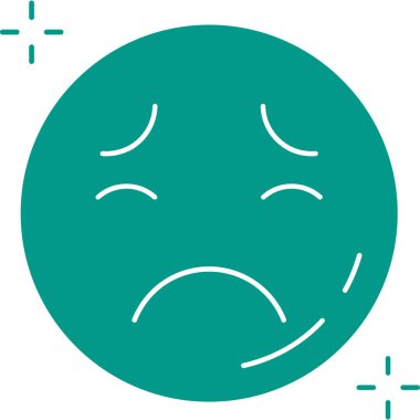 Üzücü. Web simgesi basit illüstrasyon