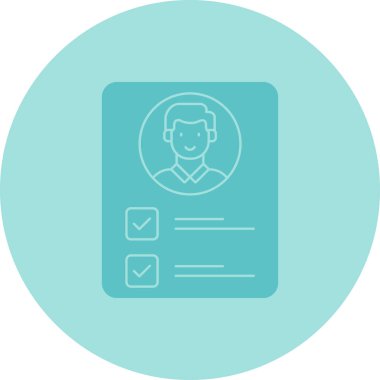 Elinde kitap ve belge simgesi olan bir adamın vektör çizimi