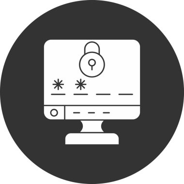 Güvenlik sistemi simgesi vektör illüstrasyonu