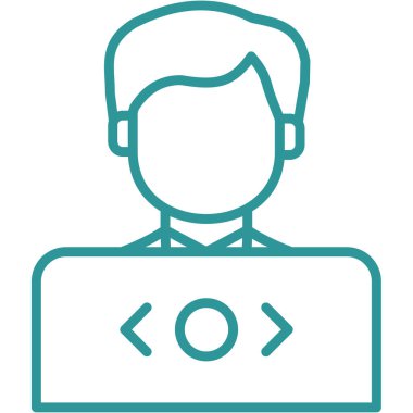 Bir erkek kullanıcı simgesinin vektör illüstrasyonu