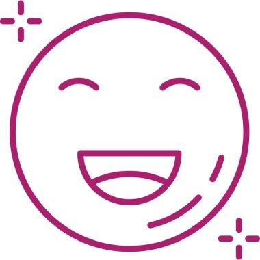 Gülen surat. Basit illüstrasyon