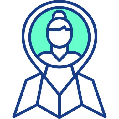 Maske simgesi olan bir adamın vektör çizimi