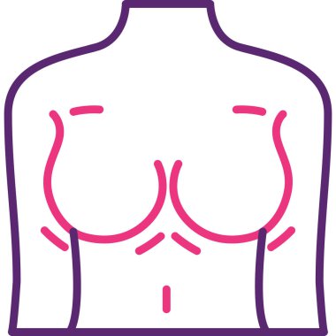 Kadın göğüs kanseri ikonu - taslak biçiminde