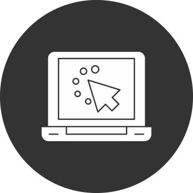 Dizüstü bilgisayar simgesi vektör çizimi