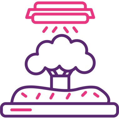 ağaç web simgesi basit illüstrasyon