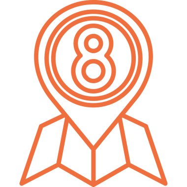 8 numaralı vektör illüstrasyonu