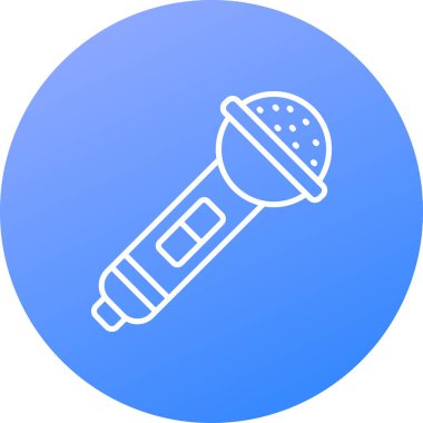 Mikrofon. Web simgesi basit illüstrasyon