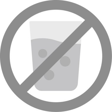 Yasak içecek simgesi, vektör illüstrasyonu