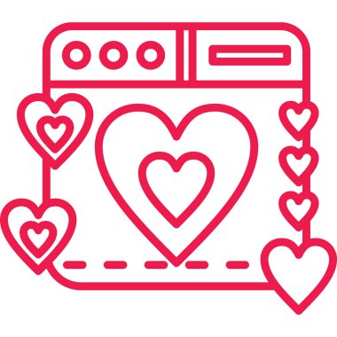 Fırın ikonu. Web için fırın vektör simgelerinin özet çizimi