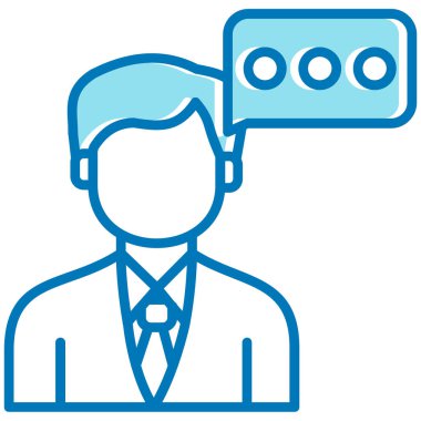 İş adamı. Web simgesi basit illüstrasyon