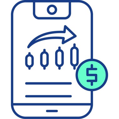 Cep telefonu. Web simgesi basit illüstrasyon