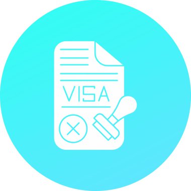 vize başvuru simgesi, vektör illüstrasyonu