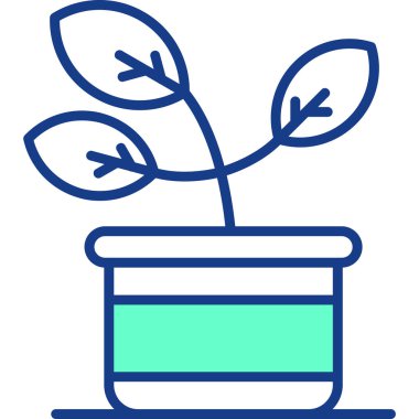 Bitki. Web simgesi basit illüstrasyon