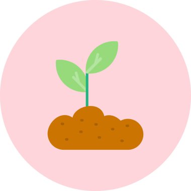 Bitki. Web simgesi basit illüstrasyon