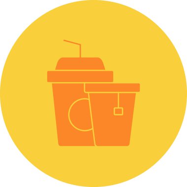 Bardak. Web simgesi basit illüstrasyon