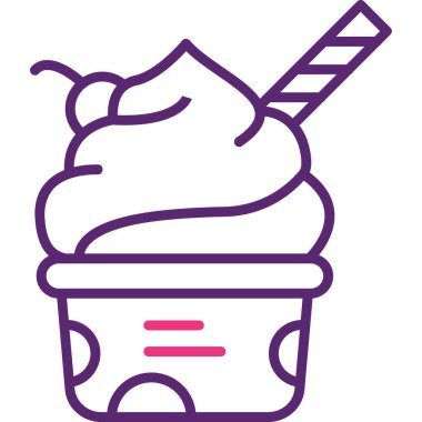 Dondurma, vektör çizimi