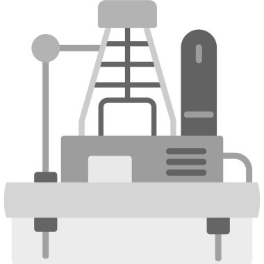 Bir benzin istasyonunun vektör illüstrasyonu