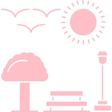 Bir ağaç simgesinin vektör illüstrasyonu.