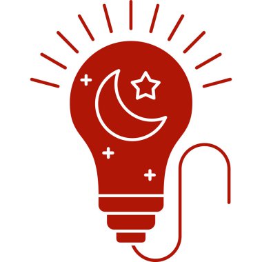 Ay ve yıldızlar. Web simgesi vektör illüstrasyonu