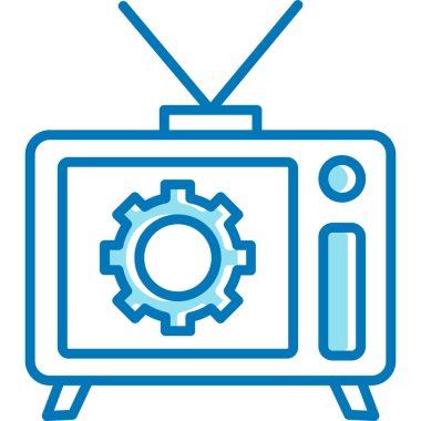 Televizyon simgesinin vektör illüstrasyonu