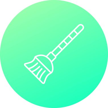 Süpürge simgesinin vektör illüstrasyonu