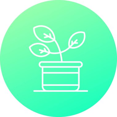 Bir bitki simgesinin vektör illüstrasyonu